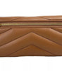 Grand portefeuille à trois volets en cuir matelassé Jet Set Travel de Michael Kors, marron