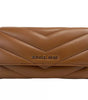 Grand portefeuille à trois volets en cuir matelassé Jet Set Travel de Michael Kors, marron