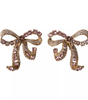 Dolce &amp; Gabbana Nœud en laiton doré et cristal rose transparent Fiocchi Noël