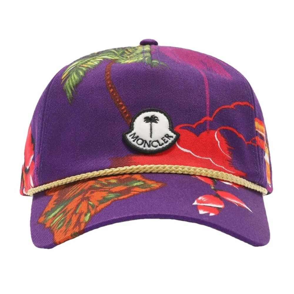 Casquette Moncler x Palm Angels en coton violet pour homme