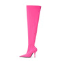 Balenciaga Elegant Pink Polyester Ankle Boots
