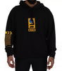Dolce &amp; Gabbana Black Cotton Logo Hooded Sweatshirt Sweater