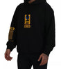 Dolce &amp; Gabbana Black Cotton Logo Hooded Sweatshirt Sweater