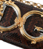 Dolce &amp; Gabbana Brown Python Leather DG Girls Crossbody Phone Bag