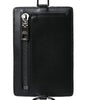 Dolce & Gabbana Black Calf Leather Lanyard Logo Card Holder Men Wallet