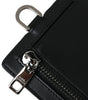 Dolce & Gabbana Black Calf Leather Lanyard Logo Card Holder Men Wallet