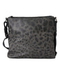 Dolce & Gabbana Gray Leopard PVC Leather Messenger Cross Body Bag