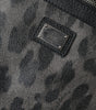 Dolce & Gabbana Gray Leopard PVC Leather Messenger Cross Body Bag