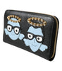 Dolce & Gabbana Black Blue Leather #DGFAMILY Zipper Continental Men Wallet