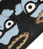 Dolce & Gabbana Black Blue Leather #DGFAMILY Zipper Continental Men Wallet