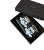 Dolce & Gabbana Black Blue Leather #DGFAMILY Zipper Continental Men Wallet