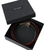 Dolce & Gabbana Red Perforated Leather Metal Buckle Belt Men