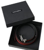 Dolce & Gabbana Red Leather Silver Metal Buckle Belt Men