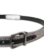 Dolce & Gabbana Multicolor Embellished Silver Metal Buckle Belt