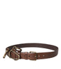 Dolce & Gabbana Brown Calf Leather Gold Metal Buckle Belt Men