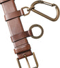 Dolce & Gabbana Brown Calf Leather Gold Metal Buckle Belt Men