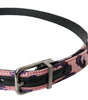 Dolce & Gabbana Multicolor Jacquard Leather Metal Buckle Belt