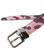 Dolce & Gabbana Multicolor Jacquard Leather Metal Buckle Belt