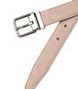 Dolce & Gabbana Beige Suede Leather Silver Buckle Belt Men