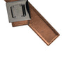 Dolce & Gabbana Metallic Bronze Leather Square Metal Buckle Belt