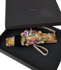 Dolce & Gabbana Multicolor Embellished Floral Crystal Wide Waist Belt