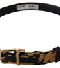 Dolce & Gabbana Multicolor Jacquard Leather Logo Buckle Belt