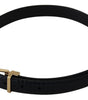Dolce & Gabbana Black Exotic Leather Gold Metal Buckle Belt