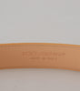 Dolce & Gabbana Beige Exotic Leather Gold Metal Buckle Belt
