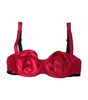 Dolce &amp; Gabbana Bordeaux Silk Stretch Balconcino Bra Underwear