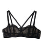 Dolce &amp; Gabbana Black Floral Lace Nylon Balconcino Bra Underwear