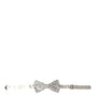 Dolce &amp; Gabbana White Black Polka Dot Polyester Bow Tie Men