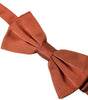 Dolce &amp; Gabbana Brown Silk Adjustable Neck Men Bow Tie