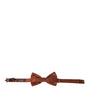 Dolce &amp; Gabbana Brown Silk Adjustable Neck Men Bow Tie