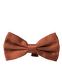 Dolce &amp; Gabbana Brown Silk Adjustable Neck Men Bow Tie