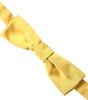 Dolce &amp; Gabbana Yellow Silk Adjustable Neck Men Bow Tie