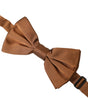 Dolce &amp; Gabbana Brown Silk Adjustable Neck Men Bow Tie