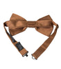 Dolce &amp; Gabbana Brown Silk Adjustable Neck Men Bow Tie
