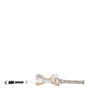 Dolce &amp; Gabbana Off White Silk Adjustable Neck Men Bow Tie