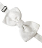 Dolce &amp; Gabbana White Floral Silk Adjustable Men Neck Bow Tie