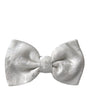 Dolce &amp; Gabbana White Floral Silk Adjustable Men Neck Bow Tie