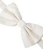 Dolce &amp; Gabbana Off White Silk Adjustable Neck Men Bow Tie