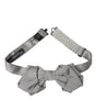 Dolce &amp; Gabbana Gray Silk Adjustable Neck Men Bow Tie