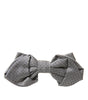 Dolce &amp; Gabbana Gray Silk Adjustable Neck Men Bow Tie