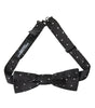 Dolce &amp; Gabbana Black White Polka Dot Silk Men Neck Bow Tie