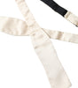 Dolce &amp; Gabbana Beige Silk Slim Skinny Necktie Men Bow Tie