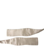 Dolce &amp; Gabbana Beige Silk Slim Skinny Necktie Men Bow Tie