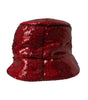 Bob en nylon à paillettes rouges Dolce &amp; Gabbana pour homme