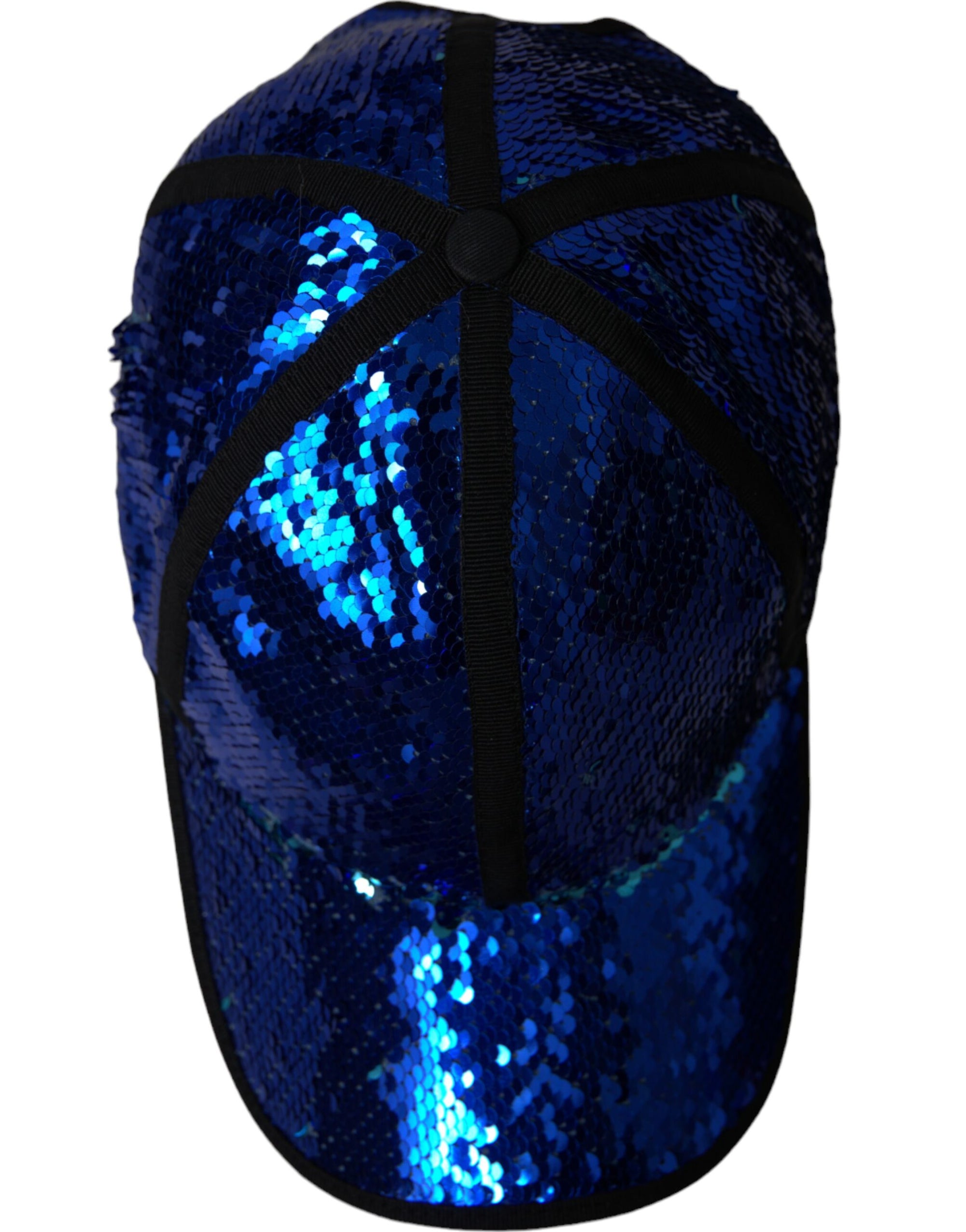 Casquette de baseball à sequins bleu royal Dolce & Gabbana pour homme