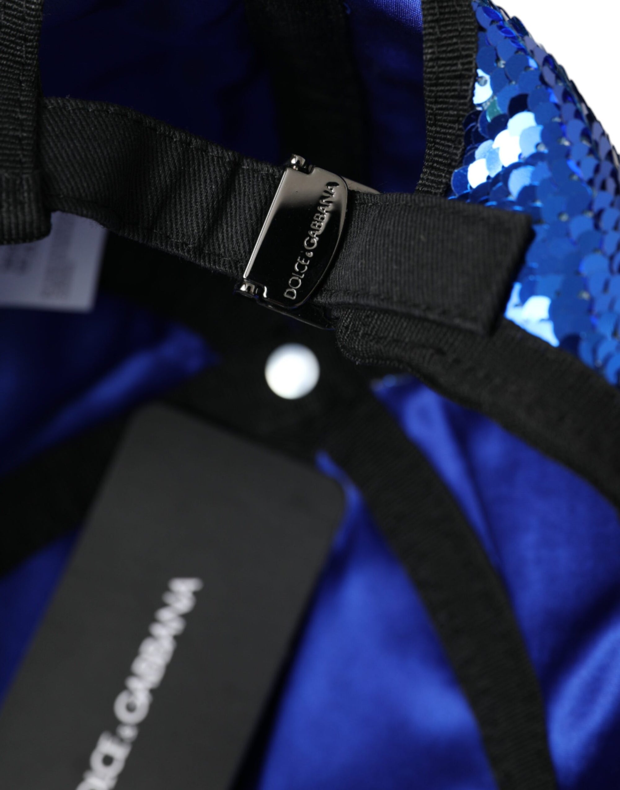 Casquette de baseball à sequins bleu royal Dolce & Gabbana pour homme