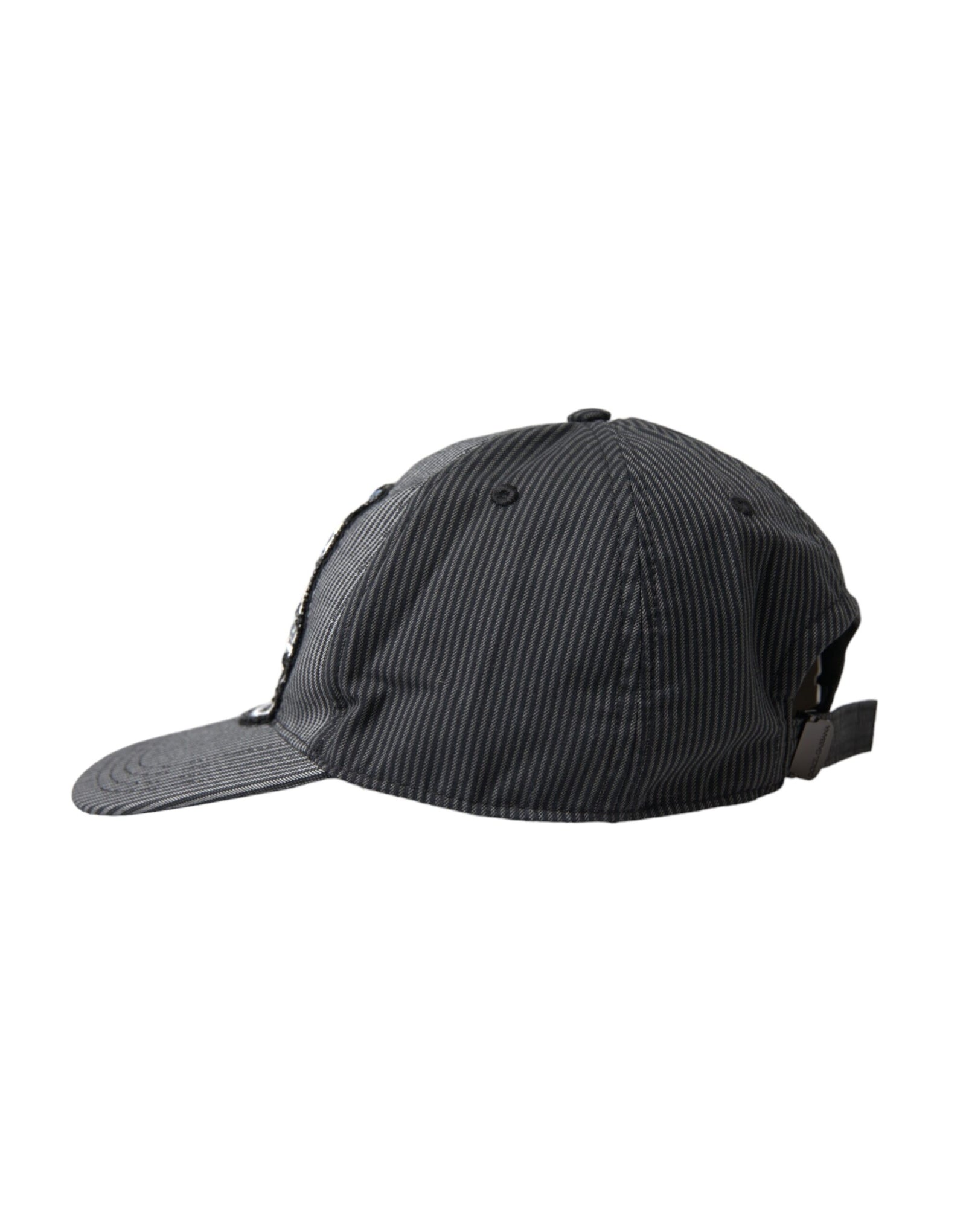 Casquette de baseball en coton noir ornée Dolce & Gabbana pour homme